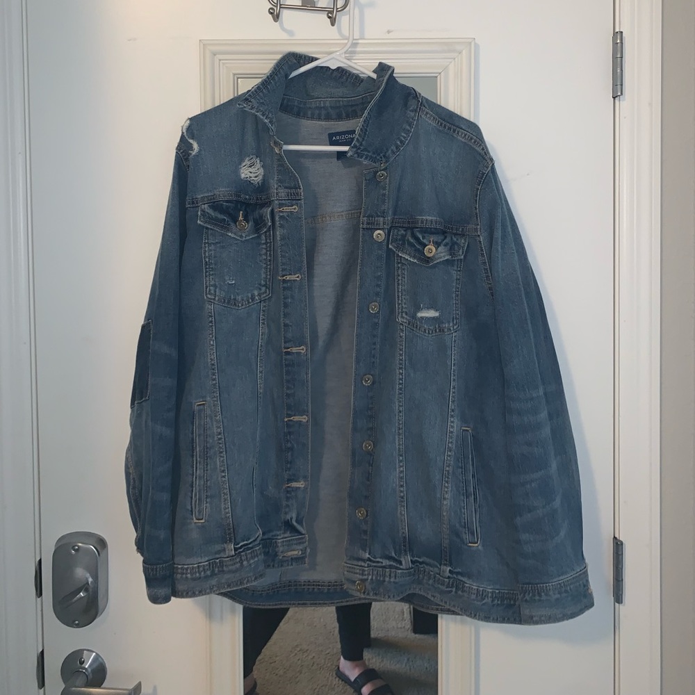 Oversized Patch Jean Jacket
